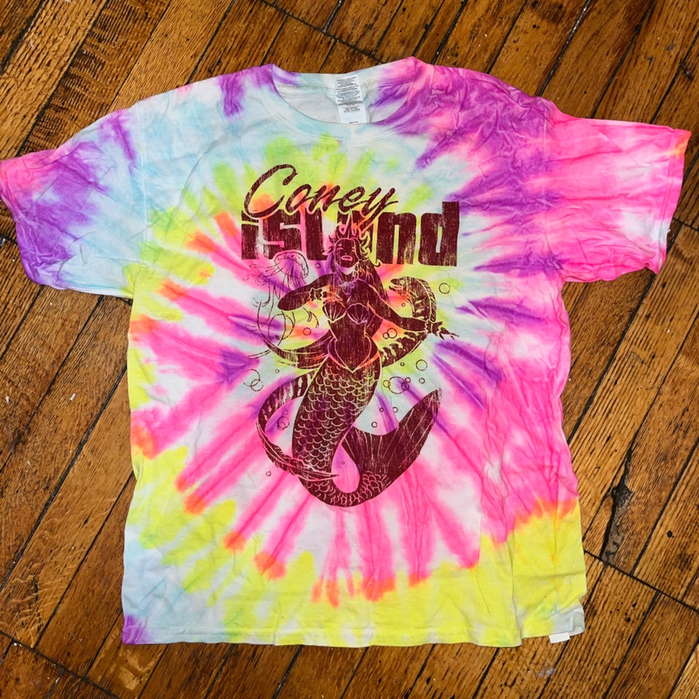 Official NYC CONEY ISLAND tye die T shirt